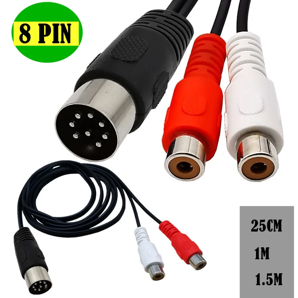 Musical Instrument Symbols - Din 8 Pin to 2RCA สาย