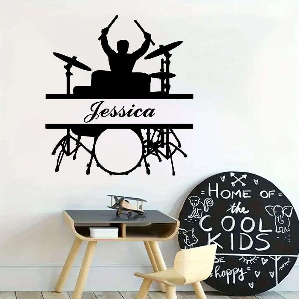 Musical Instruments Names - 1PC การ์ตูนเครื่องดนตรีชื่อส่วนบุคคลตกแต่งบ้านสติ๊กเกอร์ติดผนังสำหรับตกแต่งบ้านศิลปะตกแต่งวอลล์เปเปอร์