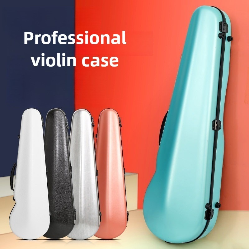 Violin Musical Instrument - เคสไวโอลินคาร์บอนไฟเบอร์ ป้องกันการตกกระแทก ป้องกันการชนกัน กระเป๋าไวโอลินแบบพกพา อุปกรณ์เสริมเครื่องดนตรีน้ำหนักเบา