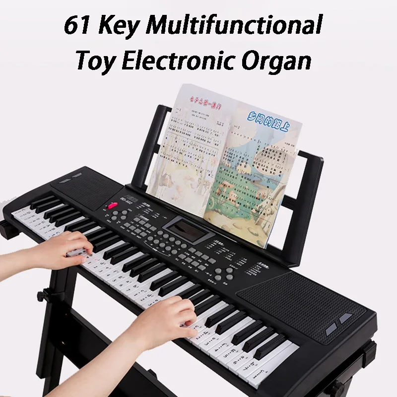 Musical Instruments Names - เด็กออร์แกนอิเล็กทรอนิกส์ 61 คีย์ของเล่นแบบพกพาเปียโนไฟฟ้ามัลติฟังก์ชั่นคีย์บอร์ด Professional Music Synthesizer