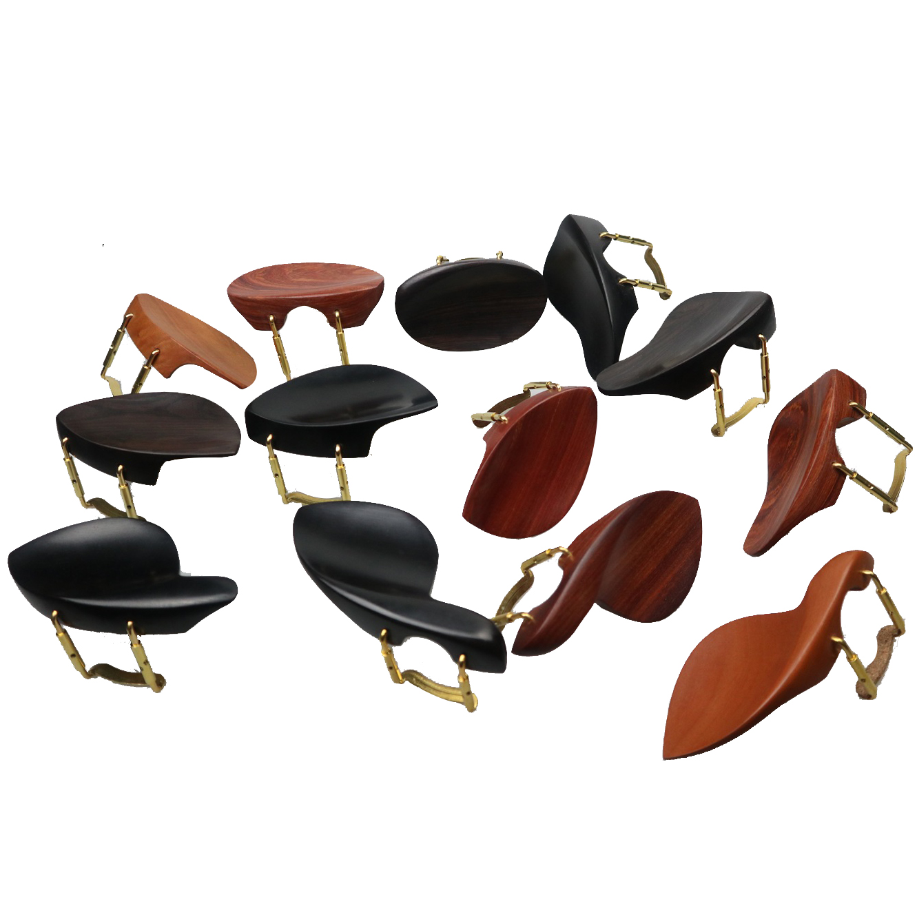 Musical Instrument Cello - ที่วางคางไวโอลินแบบหนีบ 4/4 3/4 1/2 1/4 พร้อมขายึดโลหะสีทอง