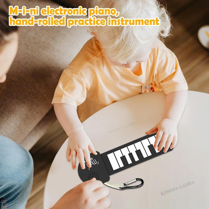 Musical Instruments Names - เปียโนอิเล็กทรอนิกส์แบบม้วนเก็บได้ ซิลิโคน เปียโนไฟฟ้าแบบพับได้ คีย์บอร์ดเครื่องดนตรี สำหรับการเดินทาง โรงเรียน