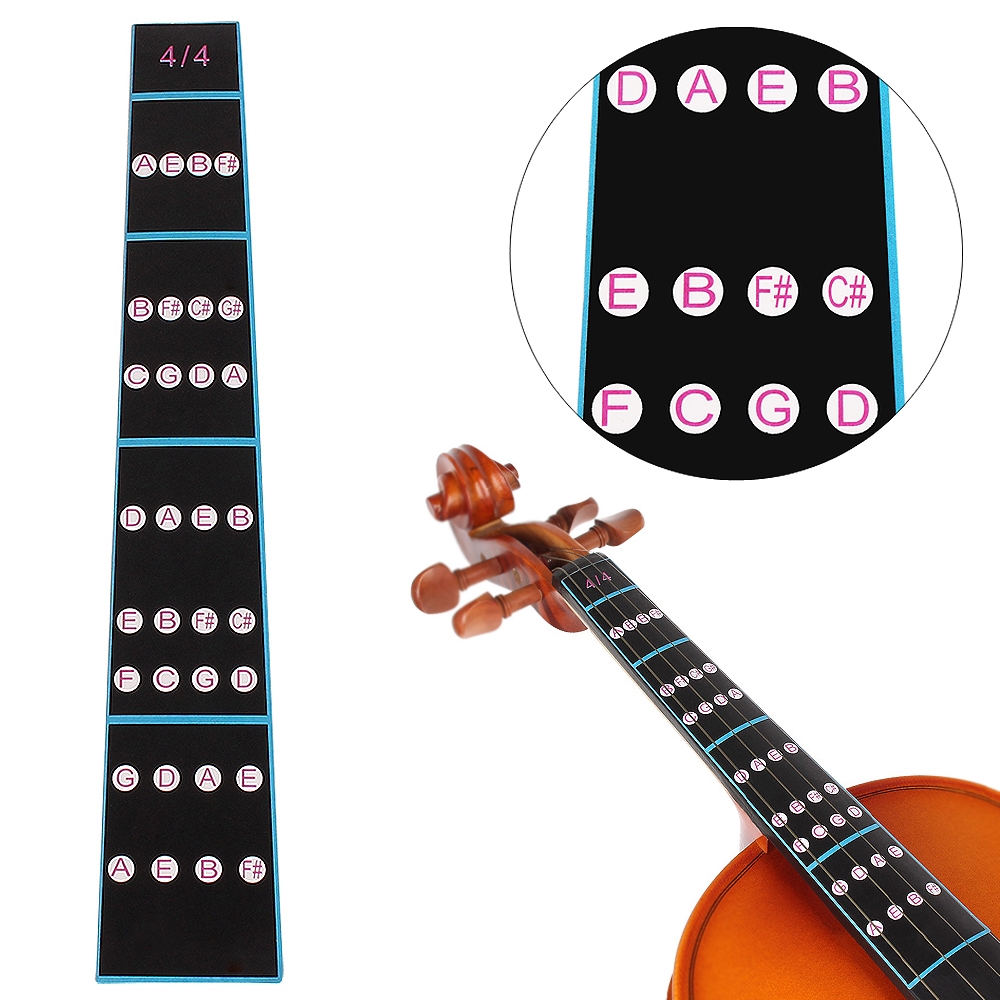Musical Instrument Cello - ไวโอลิน Fingerboard สติกเกอร์ 4/4 Fretboard ตัวบ่งชี้หมายเหตุป้ายนิ้วมือแผนภูมิไวโอลินอุปกรณ์เสริมสําหรับผู้เริ่มต้น