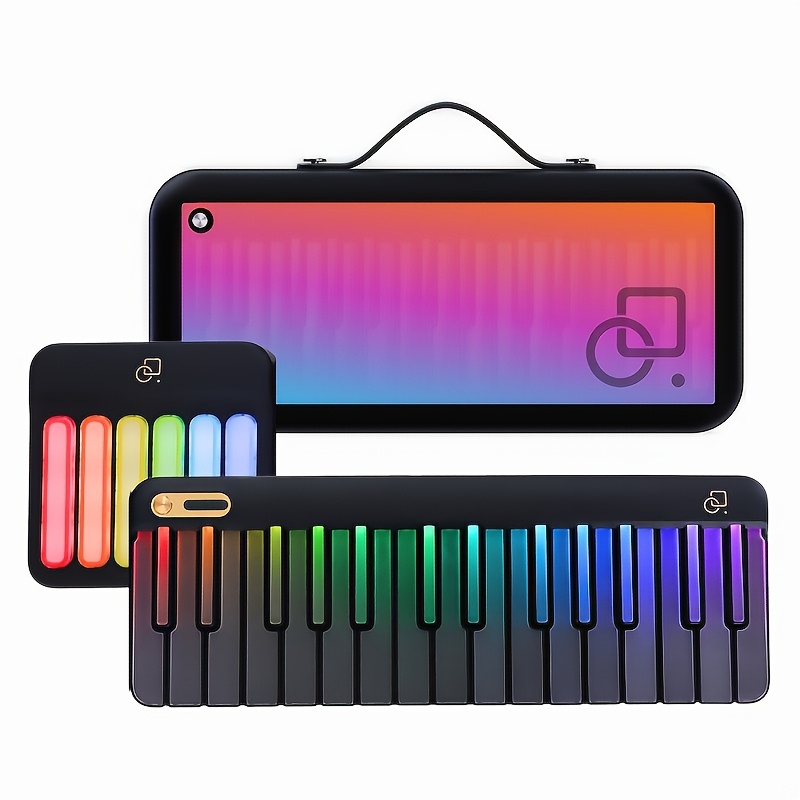 Musical Instruments Names - เปียโนดิจิตอลอัจฉริยะ PopuPiano พร้อมไฟ LED ด้านหลัง: คีย์บอร์ดดนตรีแบบถอดประกอบได้