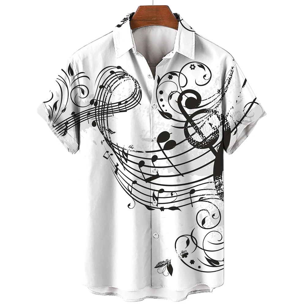 เสื้อเชิ้ตผู้ชายใหม่ 2026 แฟชั - Musical Instrument Symbols บทวิจารณ์และราคา