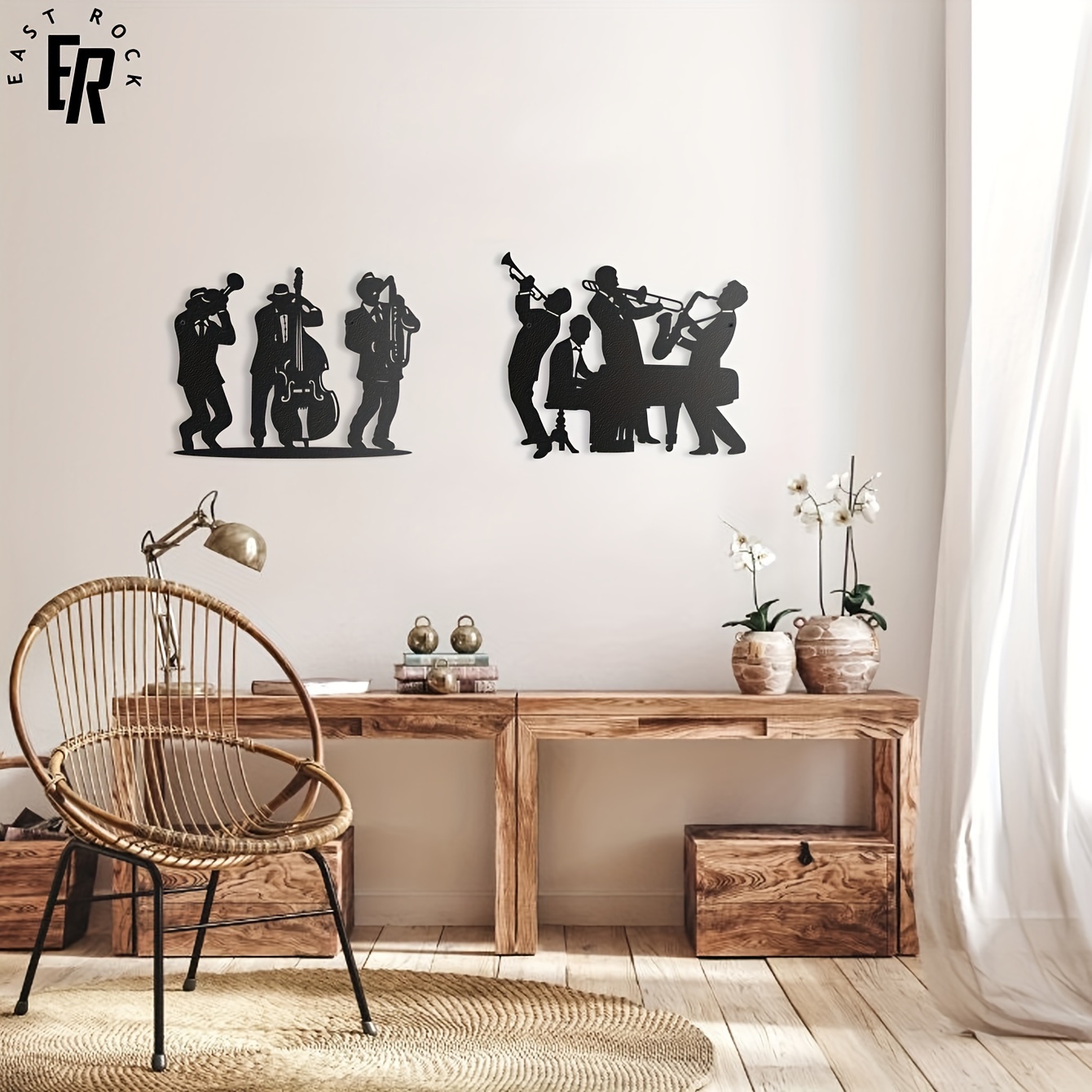 ของตกแต่งผนังรูปเงาดนตรีเมทัล  - Musical Instrument Symbols บทวิจารณ์และราคา