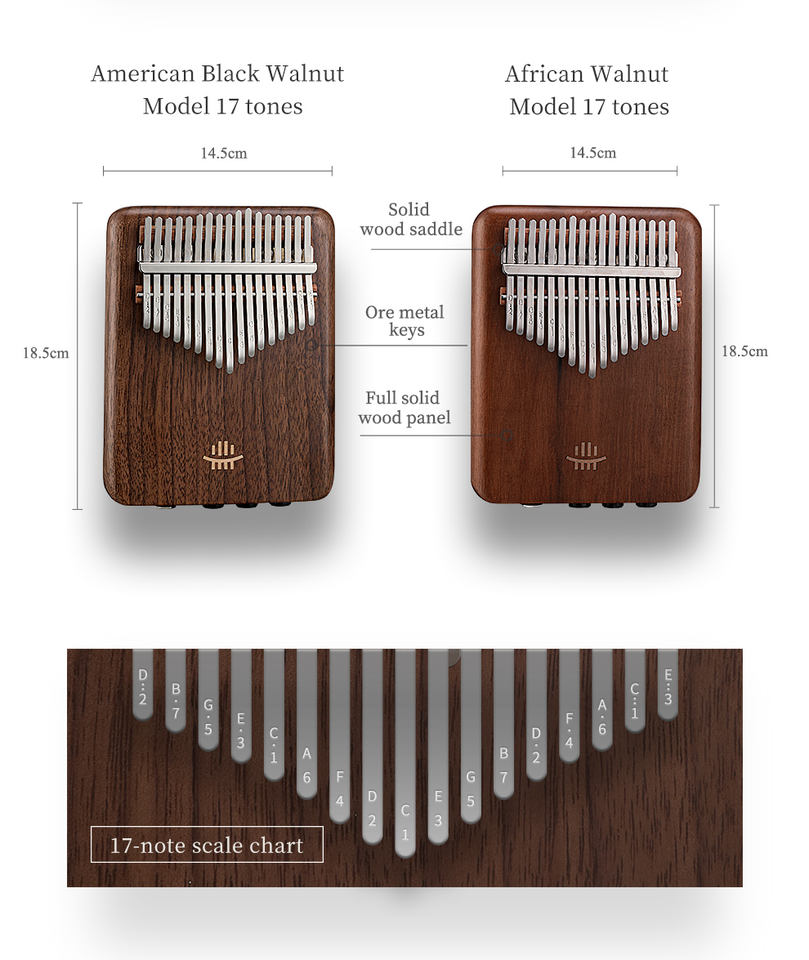 A-17 อเมริกันแบล็ควอลนัท ธัมบ์ - Musical Instrument Drum บทวิจารณ์และราคา