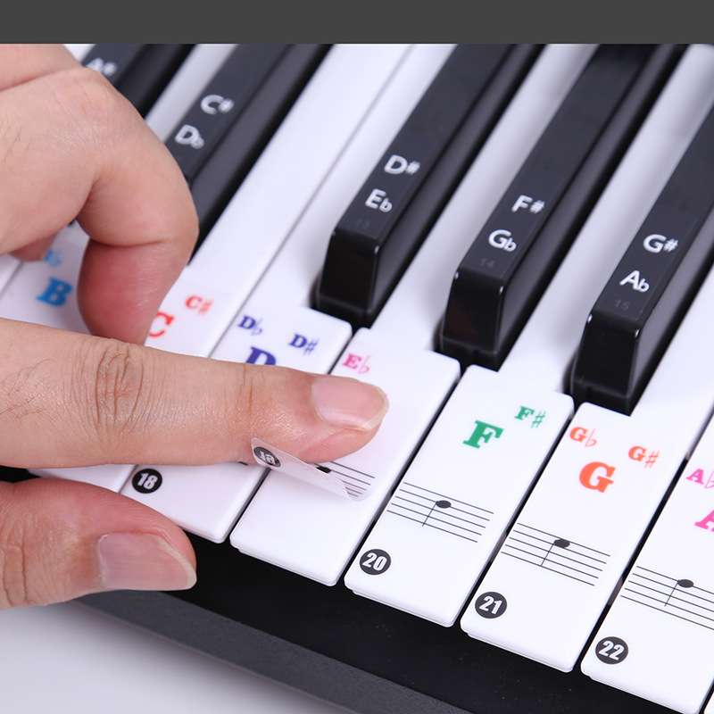 สติกเกอร์คีย์บอร์ดเปียโนแบบโปร - Musical Instrument Symbols บทวิจารณ์และราคา