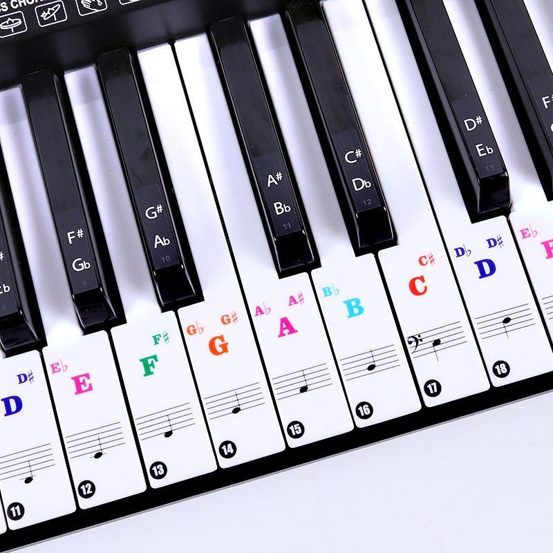 สติกเกอร์คีย์บอร์ดเปียโนแบบโปร - Musical Instrument Symbols บทวิจารณ์และราคา