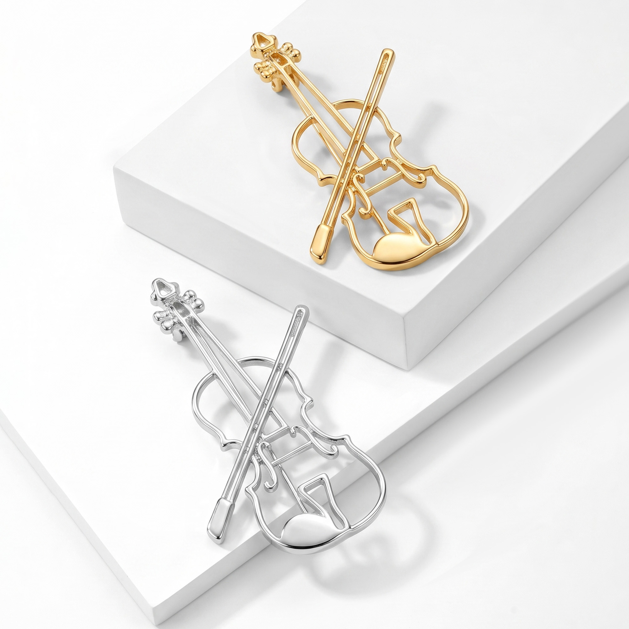 เข็มกลัดรูปกีตาร์แบบฉลุลายสวยง - Musical Instrument Symbols บทวิจารณ์และราคา