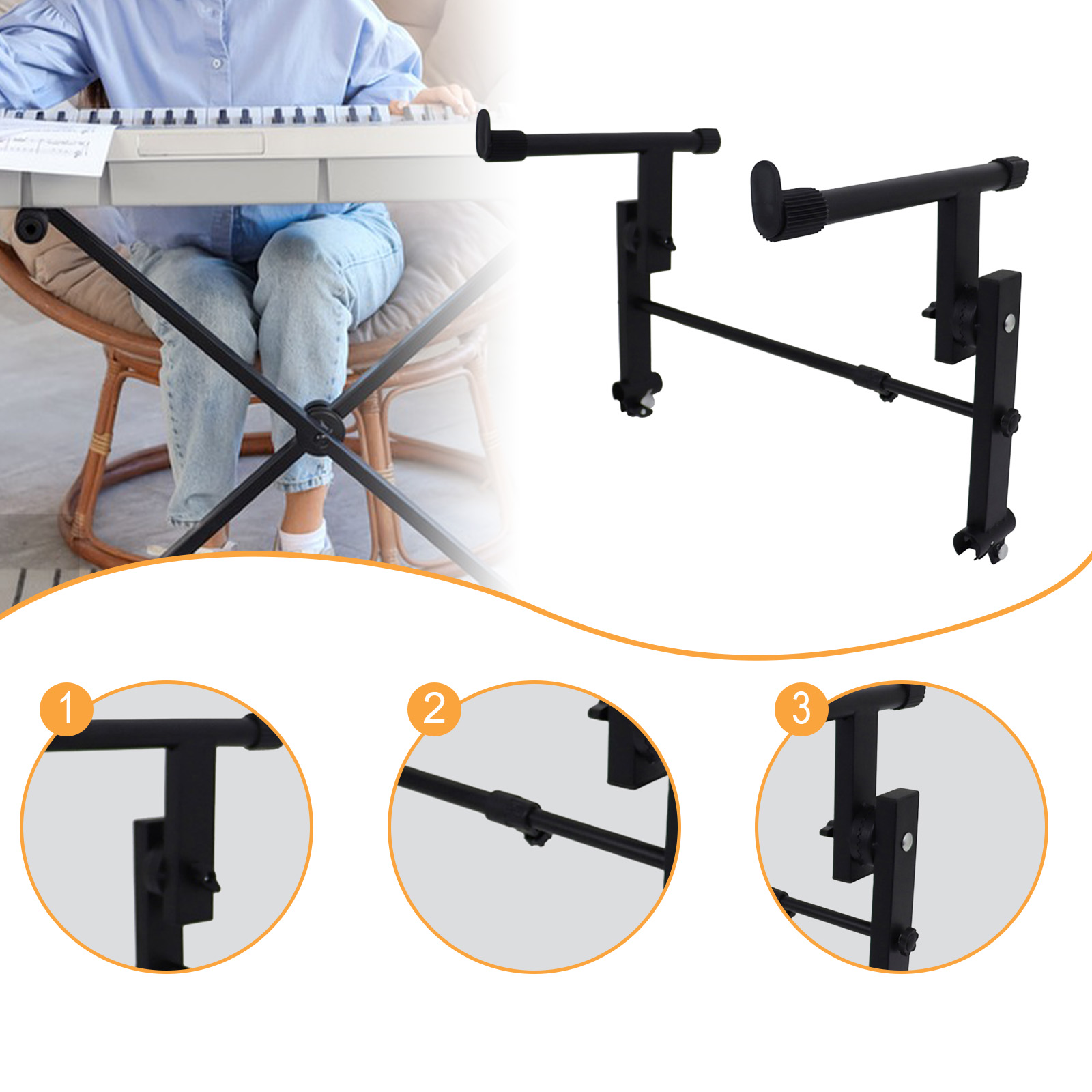 ชั้นวางเปียโนไฟฟ้าแบบโลหะ 2 ชั - Musical Instruments Names บทวิจารณ์และราคา