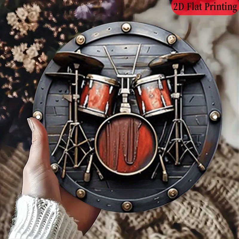 ป้ายอะลูมิเนียมทรงกลม 2 มิติ 1 - Musical Instrument Drum บทวิจารณ์และราคา