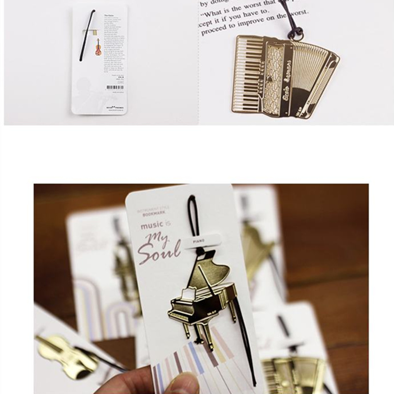 6PcsเพลงโลหะBookmark Goldสีเคร - Musical Instrument Veena บทวิจารณ์และราคา