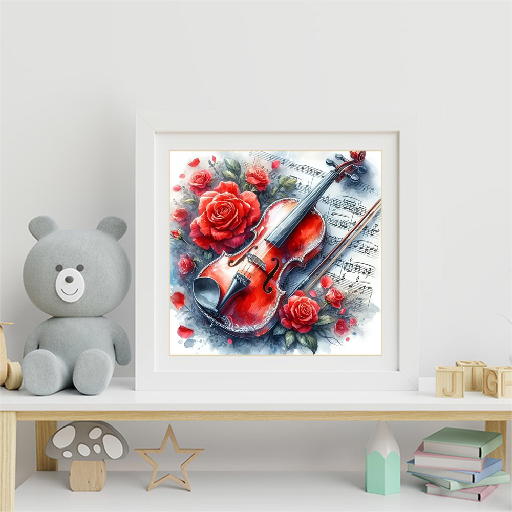 ภาพปักเพชร DIY ลายไวโอลิน แบบเ - Musical Instrument Cello บทวิจารณ์และราคา